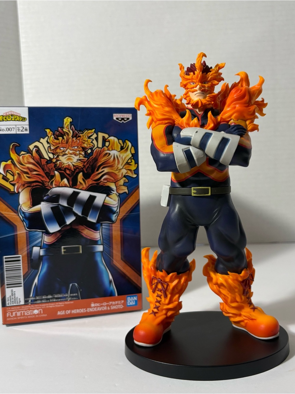 Bandai Funimation My Hero Academia Endeavor Age of Heroes Action Figure 8" & Box